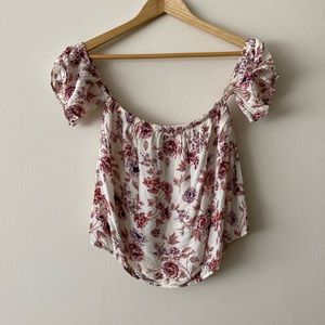 AEO off shoulder floral top